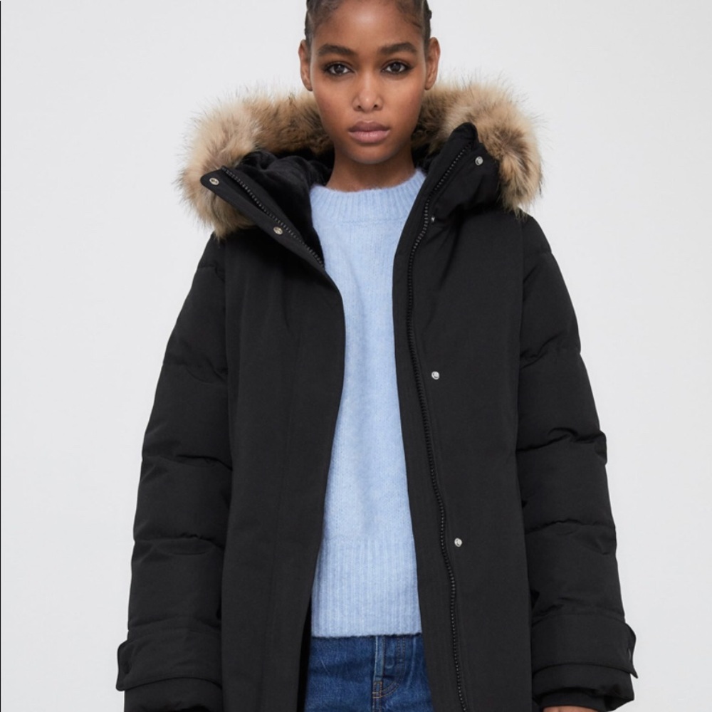 Zara Women’s Water Repellent Long Padded Coat